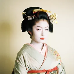 Portrait Photograph of a Japanese Geisha Ferrania P30 Ultra