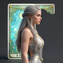 side portrait, imogen poots, paladin, gloomhaven, octane render, unreal engine, tarot card, art nouveau, luminescent, illustration concept art, bokeh, by victo ngai, fanbox, greg rutkowski, makoto shinkai, takashi takeuchi, mucha,