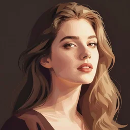 female portrait, vector art