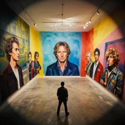 tom petty, don ’ t come around here no more, colorful, contrast, kim jung gi, greg rutkowski, zabrocki, karlkka, jayison devadas, trending on artstation, 8 k, ultra wide angle, zenith view, pincushion lens effect