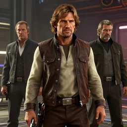 the most amazing dream you ever had about han solo, harrison ford,, star wars, gta v, hyper realistic, ambient lighting, concept art, intricate, hyper detailed, smooth, volumetric lighting, george lucas, ralph mcquarrie, octane