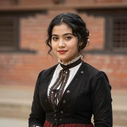 vintage_portrait_photo_of_a_beautiful_nepalese_Victorian maiden