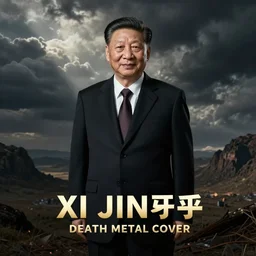 xi jinping on a death metal cover