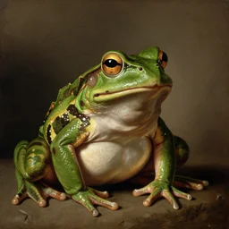 a portrait of a frog by caravaggio