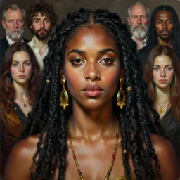hyper realistic painting portrait of yemaya orisha by stjepan sejic, norman rockwell, roberto ferri and ruan jia, john william waterhouse, godward, david kassan, beksinski, hr giger