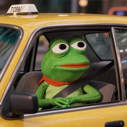pepe frog, film still taxi driver ( 1 9 7 6 ), night city scene, high quality, hd, 4 k, warner, hbo, cinema frame, screenshot