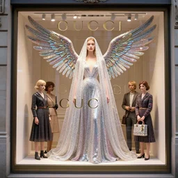 3d character render of anna taylor-joy in the bergdorf goodman windows, veiled, avian-inspired,by tom bagshaw and Inge Prader and Billelis and aaron horkey and peter gric,trending on pinterest,GUCCI,DIOR,highly detailed,maximalist,glittering,feminine