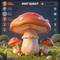 a smooth 3 d rendered close - up mushroom, in concept art of main menu loading screen background. for russian mmorpg king's bounty, might and magic heroes 6. by a freelance artist, artstation, behance