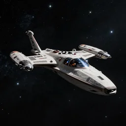 scenic view of a Star Trek Enterprise spaceship flying in a starry outer space,  realistic epic image