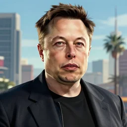highly detailed portrait elon musk gta vice city art, unreal engine, fantasy art by stephen bliss