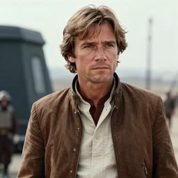 A still of Tom Selleck as Han Solo from Star Wars The Empire Strikes Back. Extremely detailed. Beautiful. 4K. Award winning.