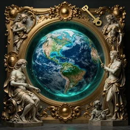 hyperrealist highly detailed neo-baroque void instead swallowing the earth concept art pascal blanche key sage dramatic teal lighting 8k wide angle shallow depth of field