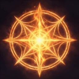 holy flame spell, sacred geometry, digital painting art, aion, fantasy game spell symbol, by greg rutkowski