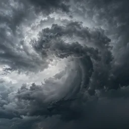 a beautiful wallpaper of a storm cloud with dragon by Ross Tran