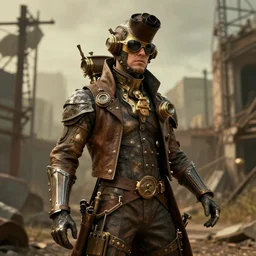 fallout in the style of steampunk