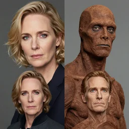 seamless hybrid of emila clarke's head and clayface's body, trending on artstation, david hamilton photography