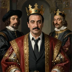 oil portrait of james gandolfini as italian mobster tony soprano from the sopranos as an italian king. renaissance. historic noble portrait from the renaissance era. oil painting, highly detailed, centered, artstation, concept art, smooth, sharp focus, illustration, artgerm, vermeer, hans holbein, titian, salvador dali, hieronymus bosch, frans hals, rembrandt