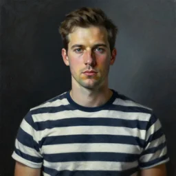 high quality high detail painting of stripes by edward hopper, hd, portrait, dramatic lighting