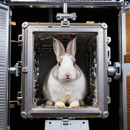 a bunny inside the international space station ( iss )