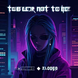 to be or not to be, vector graphics, cyberpunk