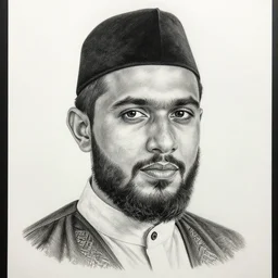 chief keef as a muslim pencil drawing 4 k quality super realistic