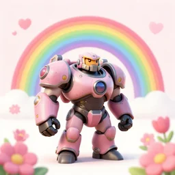 Pink flowers rainbow happy love Gears of War