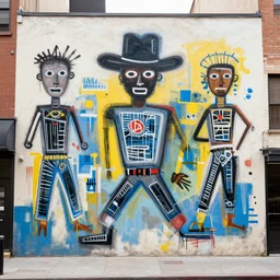 mural of jean michel basquiat