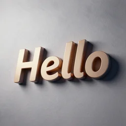 hello sign, octane render 8 k uhd