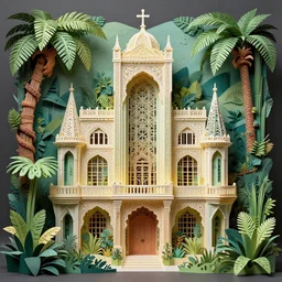 building, jungle!!!!!, kirigami, dichromatism, paradox, volumetric light, insanely detailed and intricate, hypermaximalist, elegant, ornate, hyper realistic, super detailed, by remedios varo uranga