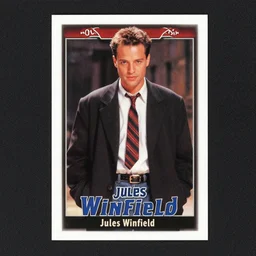 trading card of jules winfield, jules winfield collectible card, trading card, pulp fiction collectible,
