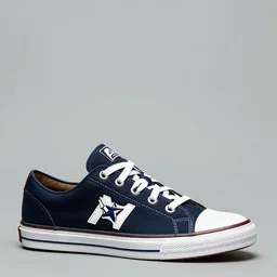 sneakers of captain america by tim burton, view from the side, comics book cover style
