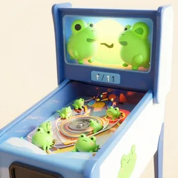 kawaii frogs pinball machine, octane render subsurface scattering, 8 5 mm f / 1 1, award winning