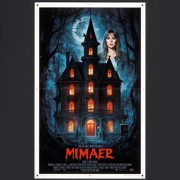 a movie poster, movie poster, 1980, movie poster, horror movie staring miranda kerr, haunted house themed, by artgerm and greg rutkowski