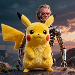 Jack Nicholson plays Pikachu Terminator, his endoskeleton gets exposed and his eye glows red