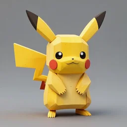 Pikachu made out of planks
