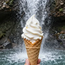 ice cream waterfall