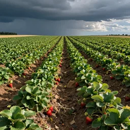 a field of strawberries ad infinitum
