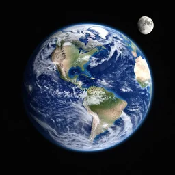 earth on the horizon as seen from the moon