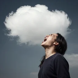 an artist screaming at the cloud