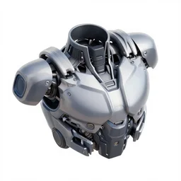 mech chest with white background, isometric 3 d, ultra hd