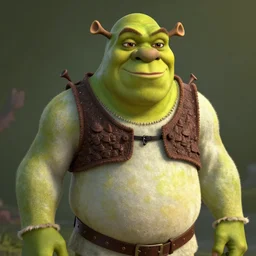 Portrait of sexy Shrek, trending on cgsociety and unreal engine, light effect, highly detailed, super wide angle, full f/22, award winning photo, hyperrealistic, smooth textures, trending on artstationhq, digital art