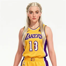 daenerys targaryen as a los angeles laker, fan art, digital art