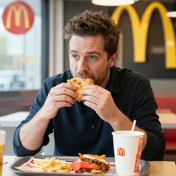 joe rogan eating at a macdonalds restaurant