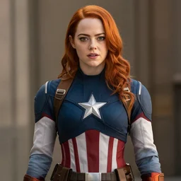 Emma Stone as captain America