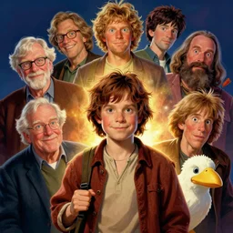colorful exaggerated character art of frodo baggins, rodel gonzalez, marc davis, milt kahl, jim warren, don bluth, glen keane, jason deamer, rob kaz, concept art