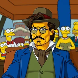 film still of!!!!!!! johnny depp!!!!!!! in the simpsons movie