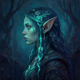 side portrait, female troll shaman, gloomhaven, organic painting, hard edges, luminescent, octane render, by greg manchess, huang guangjian, gil elvgren, sachin teng, greg rutkowski, jesper ejsing, rhads, ilya kuvshinov, cushart krenz