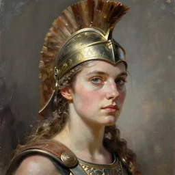 a portrait of an spartan woman, Matte painting , detailed painting, greg rutkowski