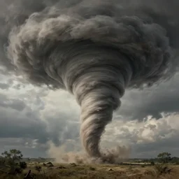 a twisted face like a tornado, realistic detailed photography