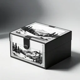 ornate box design modern black and white color scheme